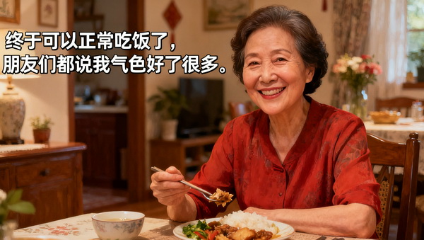 王女士种牙前后对比